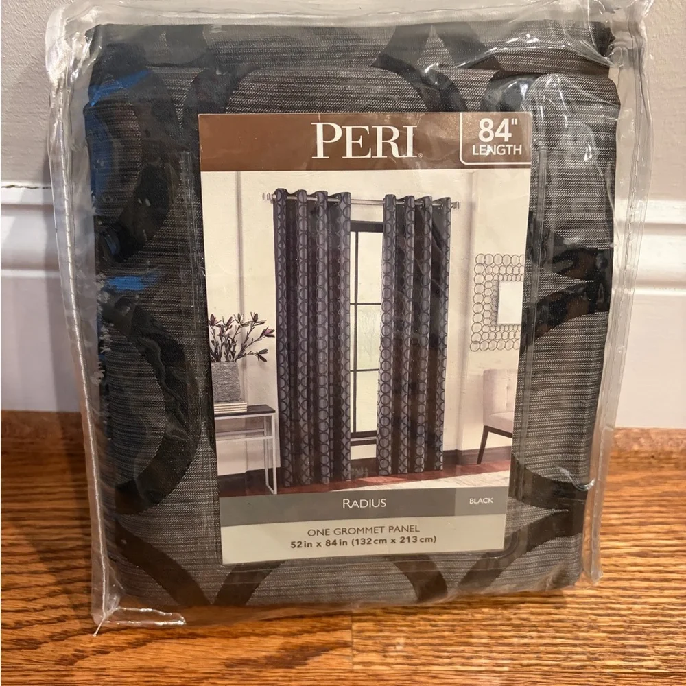 Black Grommet Panel Curtain (52in by 84in)